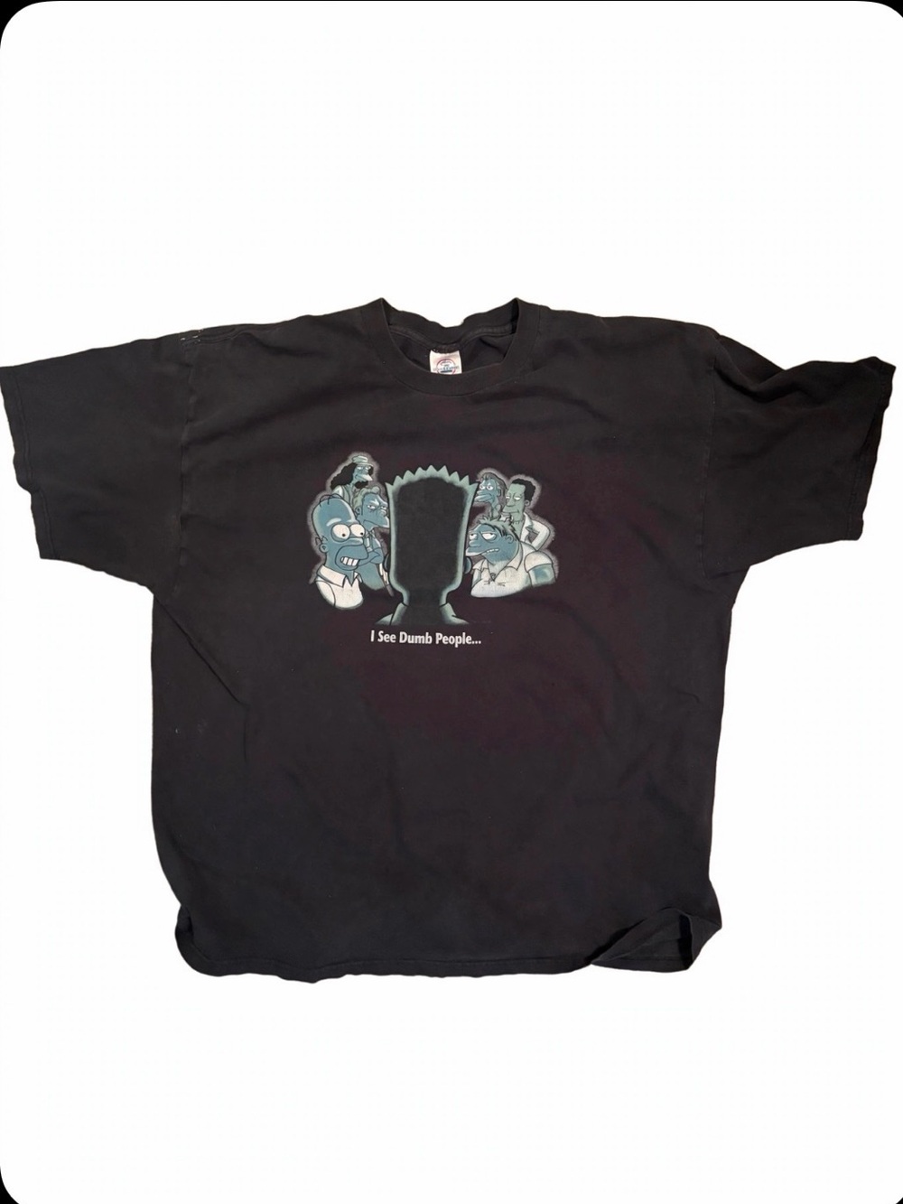 Vintage 2001 Simpsons I See Dumb People Shirt 2XL Delta Pro Weight Y2K